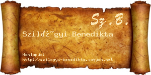 Szilágyi Benedikta névjegykártya